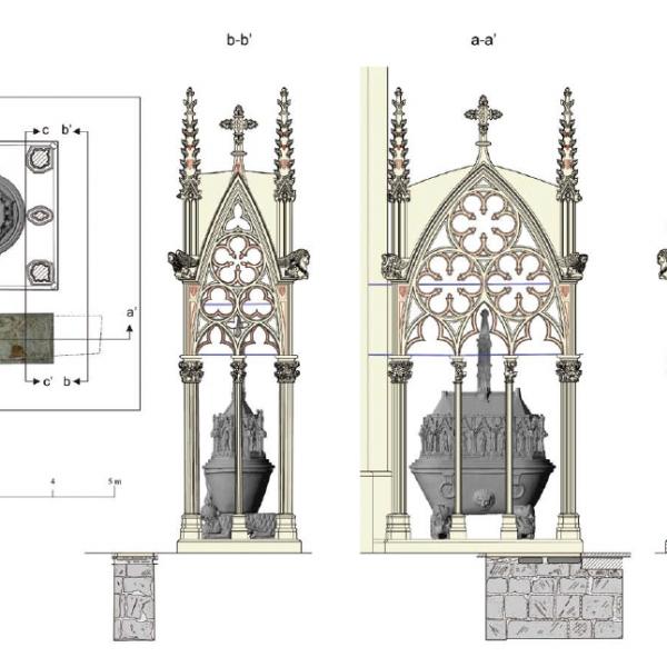 Resultat de l’aixecament en 3D de la tomba de Pere el Gran Autors: Laboratorio de Fotogrametria Arquitectónica. Universidad de Valladolid – Joan E. Garcia Biosca – Emili Revilla – Maria Pujals (Museu d’Història de Catalunya)